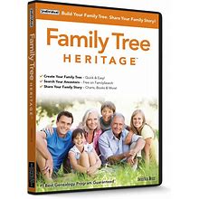 Family Tree Heritage - Genealogy Software - Includes Free Searches To Familysearch, The World's Largest Genealogy Database & Options For English,