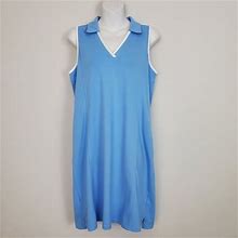 Talbots Dresses | T By Talbots Dress Medium Petite Blue Pique Polo Tennis Preppy Upf50 Academia | Color: Blue | Size: M