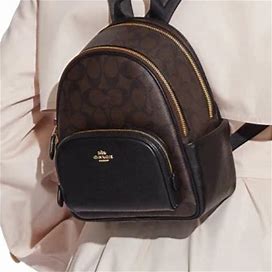 Coach Bags | Coach Mini Court Backpack | Color: Black/Brown | Size: Os