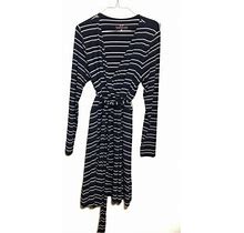 Vineyard Vines Womens Long Sleeve Dress Blue With White Stripes