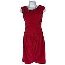 Adrianna Papell Petite Women's Sleeveless Red Midi Dress Size 2P