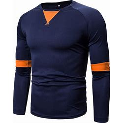 Men's Casual Slim Fit Short/Long Raglan Sleeve Baseball Workout Active Sports Gym Hiking T Shirts