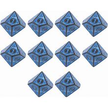 10X Acrylic Polyhedral Dice Table Board Family Gathering Party Game Blue Blue-2 1.6cm