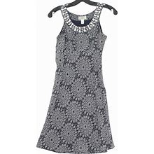 Loft Dresses | Ann Taylor Loft Womens Dress Vintage Silk Beaded Sleeveless Size 2P 2 Petite Md | Color: Blue/White | Size: 2P