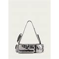 Balenciaga Superbusy Xs Metallic Sling Bag, 8103 Silver, Women's, Handbags & Purses Shoulder Bags