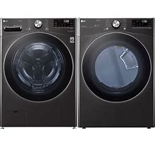 LG WM4200HA-DLGX4201 27 Inch Wide 5 Cu. Ft. Front Load Washer And 7.4 Cu. Ft. Front Load Gas Dryer Laundry Pair With Turbowash 360