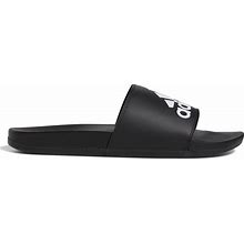 Adidas Adilette Comfort Core Black/White/Core Black Women's Slide Shoes, Black/White/Black, Size: M 13 / W 14.5