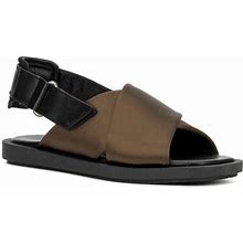 Aquatalia Jolessa Slingback Sandal - Black - Flat Sandals Size 9