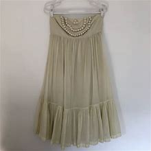 Gap Dresses | Gap Ivory Strapless Dress - Size 4 | Color: Cream/White | Size: 4