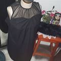 Ardatex Dresses | Black Halter Style With Sheer | Color: Black | Size: L