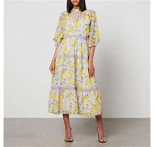 Nina Tiered Crepe Dress - Yellow - Hope & Ivy Dresses