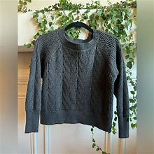 Old Navy Sweaters | Old Navy Gray Crewneck Cable Knit Sweater | Color: Gray | Size: Xsp
