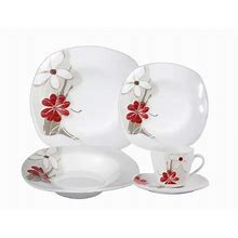 16-Piece Casual Shiny Finish Porcelain Dinnerware Set (Service For 4)
