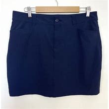 Eddie Bauer Womens Skirt Skort Size 12 Navy Blue Adventurer 2.0 Travel