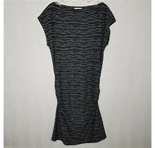 Max Studio Specialty Products Women's Ruched Dress Striped Size Small