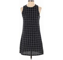 One Clothing Casual Dress - A-Line Mock Sleeveless: Black Tweed Dresses - Women's Size Small