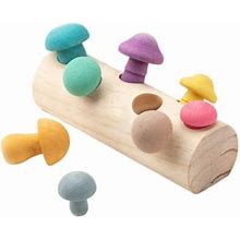 Abide Wooden Rainbow Blocks Mushroom Picking Game Educational Toys Baby Matching Assembly Grasp Toys