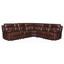 Coaster Home Furnishings Chester 6-Piece Reclining Seat And Power Headrest Chocolate Sectional