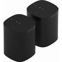 Sonos Two Room Set With All-New One - Smart Speaker With Alexa Voice Control Built-In. Compact Size With Incredible Sound For Any Room. (Black)