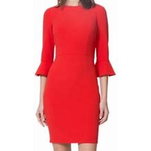 Donna Morgan Dresses | Donna Morgan 0 Red Crepe Sheath Dress | Color: Red | Size: 0