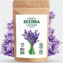 Seedra.Us English Lavender Seeds For Indoor And Outdoor Planting - 1/2 LB - GMO-Free And Heirloom Seeds - Seeds In Bulk For Aromatherapy, Essential Oi