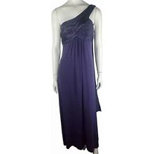 David's Bridal Purple One Shoulder Long Dress Size 6