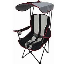 Kelsyus Premium Canopy Foldable Portable Outdoor Lawn Chair With Arm Rest, Cup Holder, And 50+ UPF Sun Protection Canopy, Red Or Black