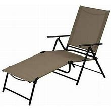 Living Accents 8029462 Black Steel Frame Sling Lounge Chair