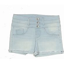 Squeeze Denim Shorts: Blue Print Bottoms - Women's Size 10 - Light Wash