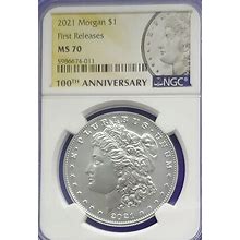 2021 P MS70 Morgan Silver Dollar Coin NGC FR First Releases Philadelphia