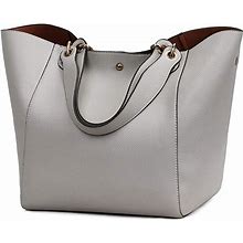 Pahajim Tote Handbags For Women Large Capacity Work PU Leather Bucket Purse Desi