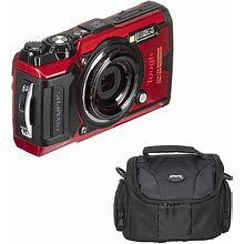 Olympus Tough TG-6 Digital Camera Bundle - Red