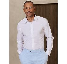 Men's Slim Dress Shirt White Mini Geo Regular Size XL