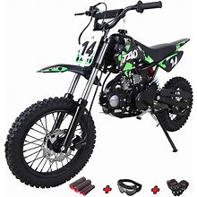 X-Pro 110Cc Dirt Bike Pit Kids Pitbike 110 With Gloves, Goggle And Handgrip (Black)