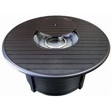 Hiland Black Stainless Steel And Aluminum Round Fire Pit