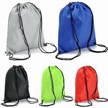 Sunsiom Unisex Large String Drawstring Backpack Cinch Sack Gym Bag Tote Shopping Sport