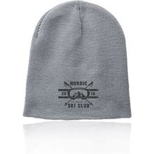 Grey Custom Printed Knit Beanies Hats (Grey - Sample)