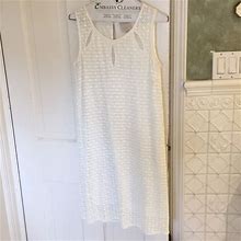 Gerard Darel Dresses | Gerard Darel Pablo Crochet A-Line Sleeveless Dress | Color: White | Size: 6