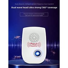 1Pc Plug-In Dual Speaker Ultrasonic Pest Repeller, Indoor Insect And Rodent Repellent For Mosquitoes, Bugs, Mice, Spiders, Bed Bugs, Ants And Cockroaches,US Plug