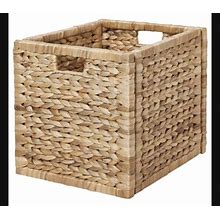 Set Of 2 - Ikea Labbsal Box Basket Handmade Water Hyacinth 12 ½X13