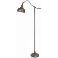 63" Arched Metal Floor Lamp Slate Gray, Gray/Metal/Slate, Floor Lamps, By Grandview Gallery