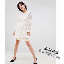 Free People Dresses | Nwt Free People Ruby Crochet Lace Mini Dress | Color: Cream/White | Size: S