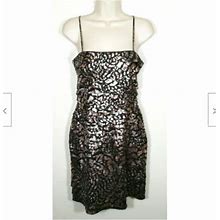 Dressbarn Dresses | Collection Dressbarn Tiered Sheath Dress 2333e1m | Color: Black/Brown | Size: 6