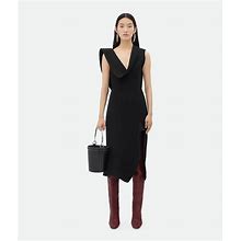 Bottega Veneta Structured Cotton Midi Dress - Black - Woman - 6 - Cotton, Viscose & Wool