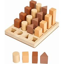 Excellerations Natural Shape Sequence Blocks - Set Of 21