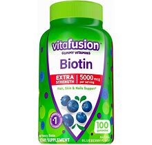 Vitafusion Extra Strength Biotin Gummy Vitamins, 100 Ct