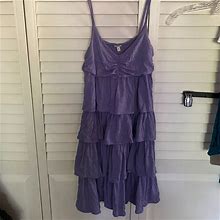 J. Crew Dresses | J. Crew Medium Purple Tiered Strappy Dress | Color: Purple | Size: M