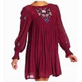 Free People Dresses | Free People Moya Embroidered Mini Dress | Color: Pink/Red | Size: Xs