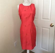 Vintage Dresses | Vintage Red Embroidered Beaded Dress | Color: Red | Size: 16