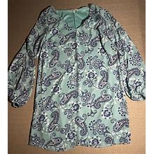 Charlotte Russe Dresses | Charlotte Russe Medium M Dress Open Slit Sleeves Baby Blue Paisley Print | Color: Blue | Size: M